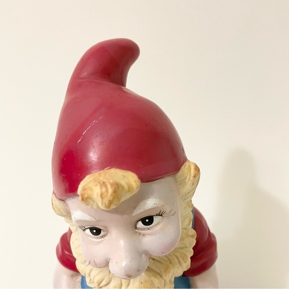Vintage 1992 Gnome Artline Garden Statue 10” Plastic Hard Decor - Picture 3 of 16